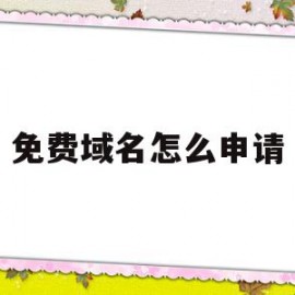 免费域名怎么申请(免费域名怎么申请号)