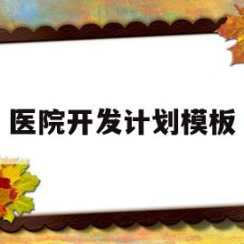 医院开发计划模板(医院开发计划模板图片)
