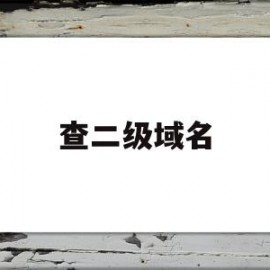 查二级域名(查二级域名和ip地址)