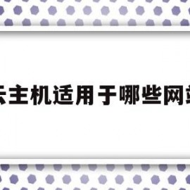 云主机适用于哪些网站(云主机适用于哪些网站上)