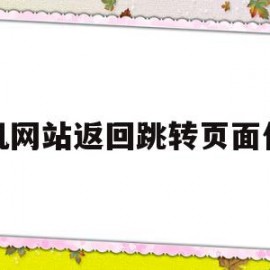 手机网站返回跳转页面代码(手机网站返回跳转页面代码怎么设置)
