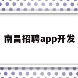 南昌招聘app开发(南昌招聘软件)
