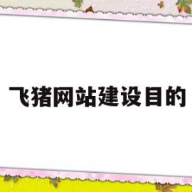 飞猪网站建设目的(分析飞猪网的盈利模式)