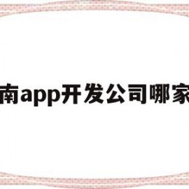 云南app开发公司哪家好(云南app开发公司哪家好一点)