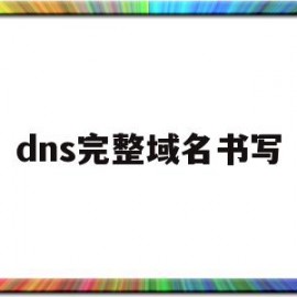 dns完整域名书写(域名dns修改成什么)