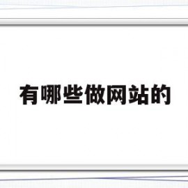 有哪些做网站的(有哪些做网站的软件)