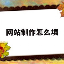 网站制作怎么填(网站制作详细流程)