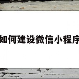 如何建设微信小程序(如何建设微信小程序群聊)