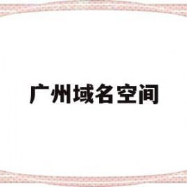 广州域名空间(域名空间什么意思)