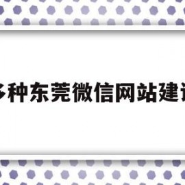 多种东莞微信网站建设(东莞网站建设制作免费咨询)