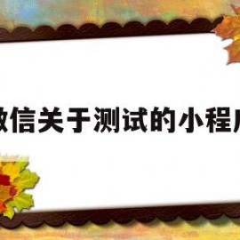微信关于测试的小程序(微信关于测试的小程序有哪些)