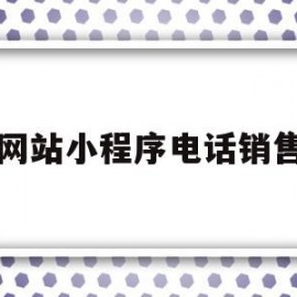 网站小程序电话销售(网站小程序电话销售怎么做)