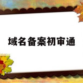 域名备案初审通(已备案域名多久才收录)