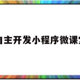自主开发小程序微课堂(微信小程序开发从入门到实战微课视频版pdf)
