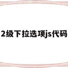 2级下拉选项js代码(2级下拉选项js代码怎么设置)