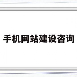 手机网站建设咨询的简单介绍