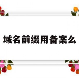 域名前缀用备案么(域名前缀怎么填才合格)