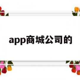 app商城公司的(app商城开发平台)