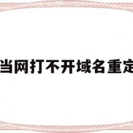 包含当当网打不开域名重定向的词条
