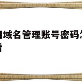 新网域名管理账号密码怎么查看(新网域名管理账号密码怎么查看的)