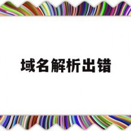 域名解析出错(域名解析出错,请重试)