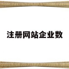 注册网站企业数(注册网站企业数量怎么填)