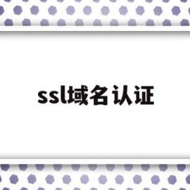ssl域名认证(域名ssl证书查询)