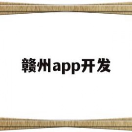 赣州app开发(赣州市软件开发公司招聘)