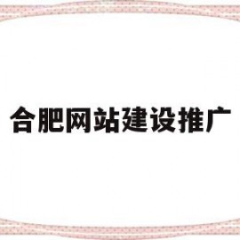 合肥网站建设推广(合肥网站推广优化公司)
