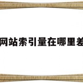 网站索引量在哪里差(网站有索引但是没有收录怎么办)