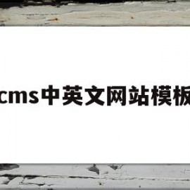 cms中英文网站模板的简单介绍