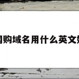 网购域名用什么英文好(网络域名大多采用英文名称简称)