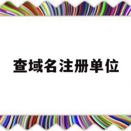 查域名注册单位(域名查询注册时间)