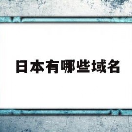 日本有哪些域名(日本域名注册网站)