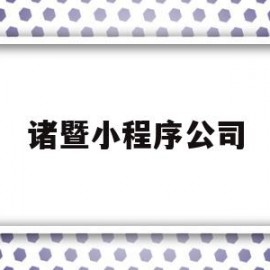 诸暨小程序公司(浙江小程序开发公司)