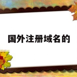 国外注册域名的(国外注册cn域名)