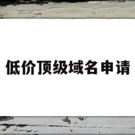 低价顶级域名申请(申请顶级域名最终去哪申请)
