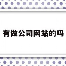 有做公司网站的吗(做公司网站的公司有哪些)