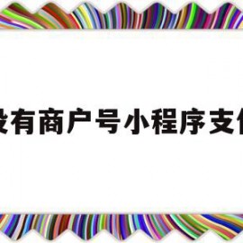 没有商户号小程序支付(没有商户号怎么申请支付)
