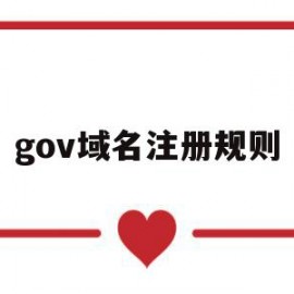 gov域名注册规则(gov域名注册规则有哪些)