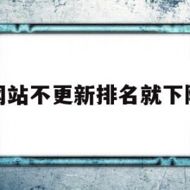 网站不更新排名就下降(新网站排名刚上来就没有了)