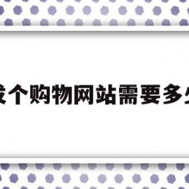开发个购物网站需要多少钱(开发一个购物网站需要多少钱)
