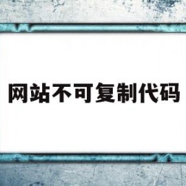 网站不可复制代码(不可复制的网页如何复制)