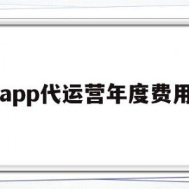 app代运营年度费用(代运营一年多少钱)