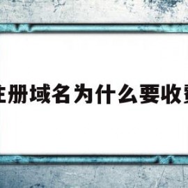 注册域名为什么要收费(注册域名为什么要收费用)