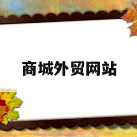 商城外贸网站(外贸商城网站模板)