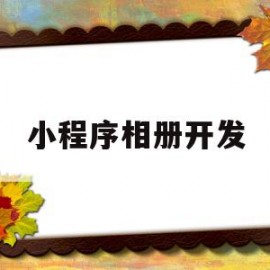小程序相册开发(小程序相册怎么打开)