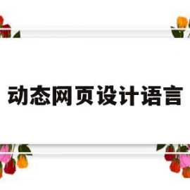 动态网页设计语言(常见的动态网页设计语言有哪些)