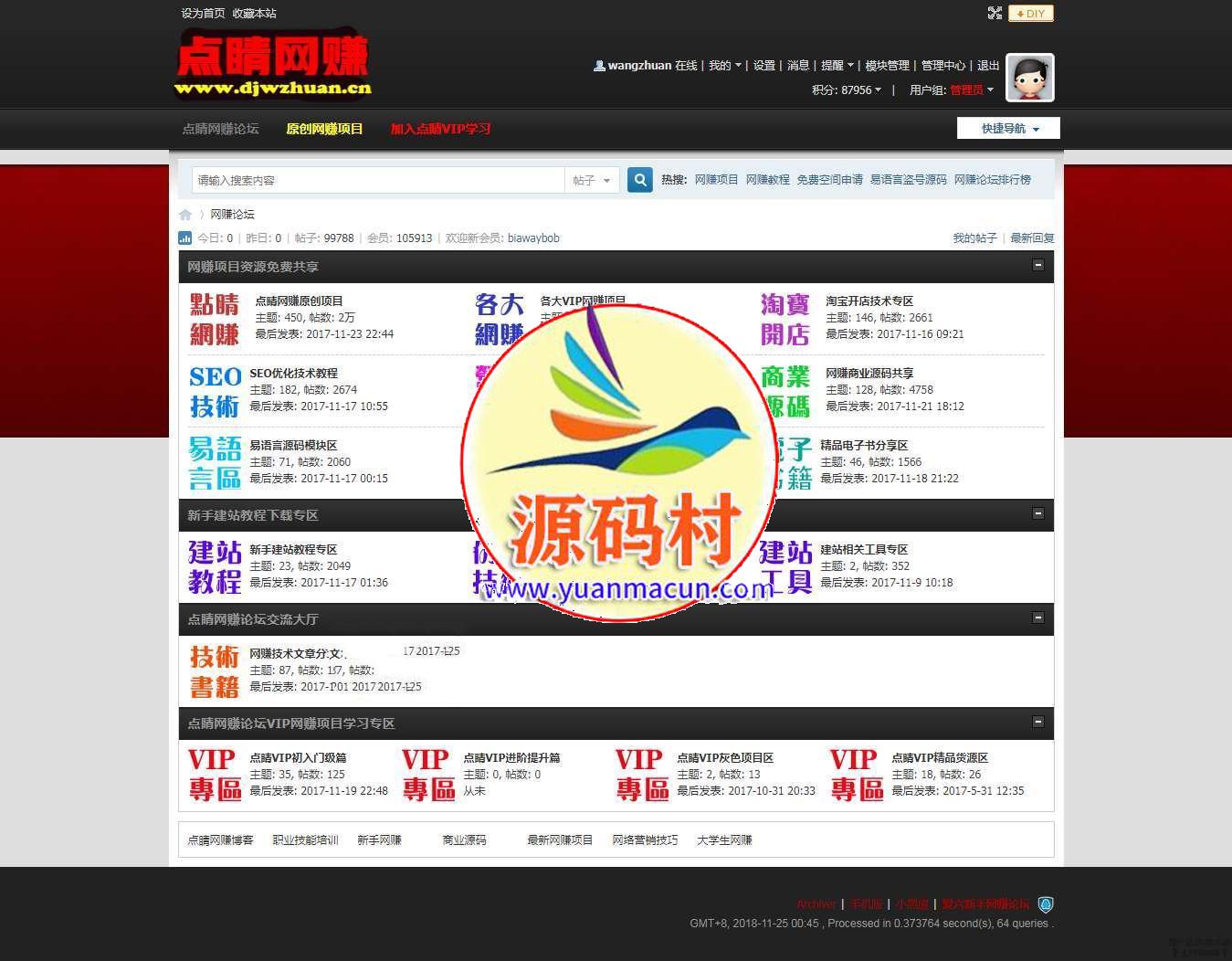 点睛网赚论坛整站程序源码 带全套数据打包,030096-.jpg,第1张