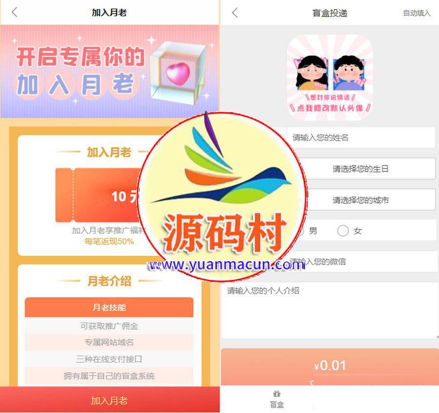 H5脱单盲盒交友PHP交友盲盒系统源码,第1张 H5脱单盲盒交友PHP交友盲盒系统源码,第1张